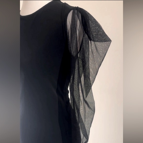 ZARA Seamless Bodysuit with Tulle Sleeves - Picture 7 of 8